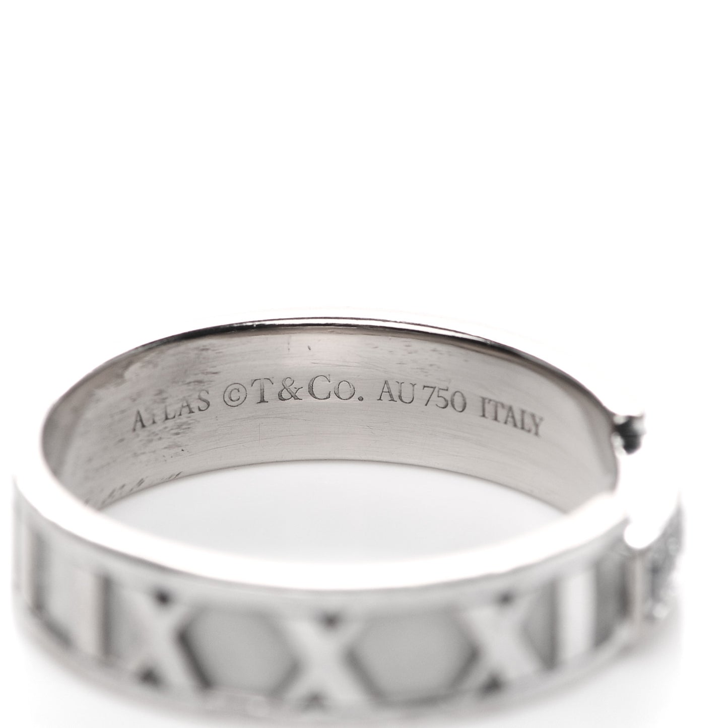 18K White Gold Diamond Atlas Ring 56 7.5