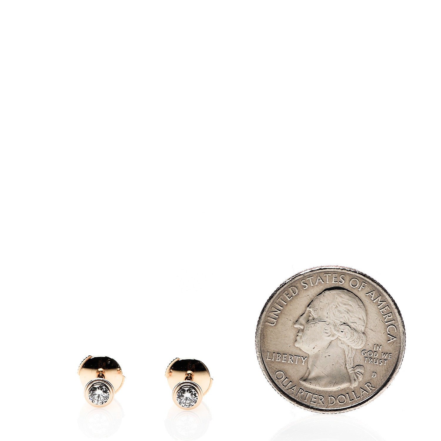 Cartier 18K Pink Gold Diamond MM D'Amour Earrings 2 of 6