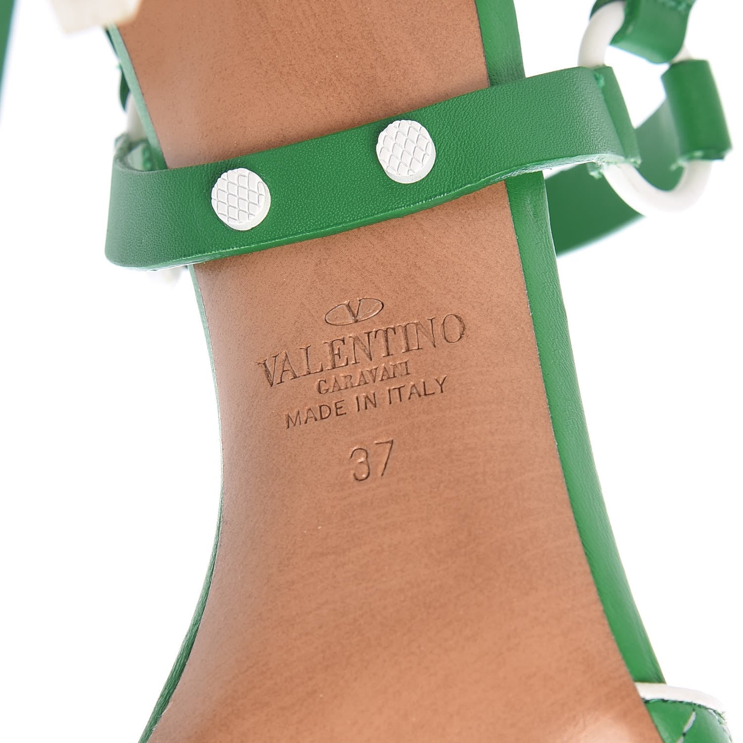 Valentino Garavani Nappa Free Rockstud Spike 105mm Ankle Strap Sandals 37 Peppermint 7 of 10