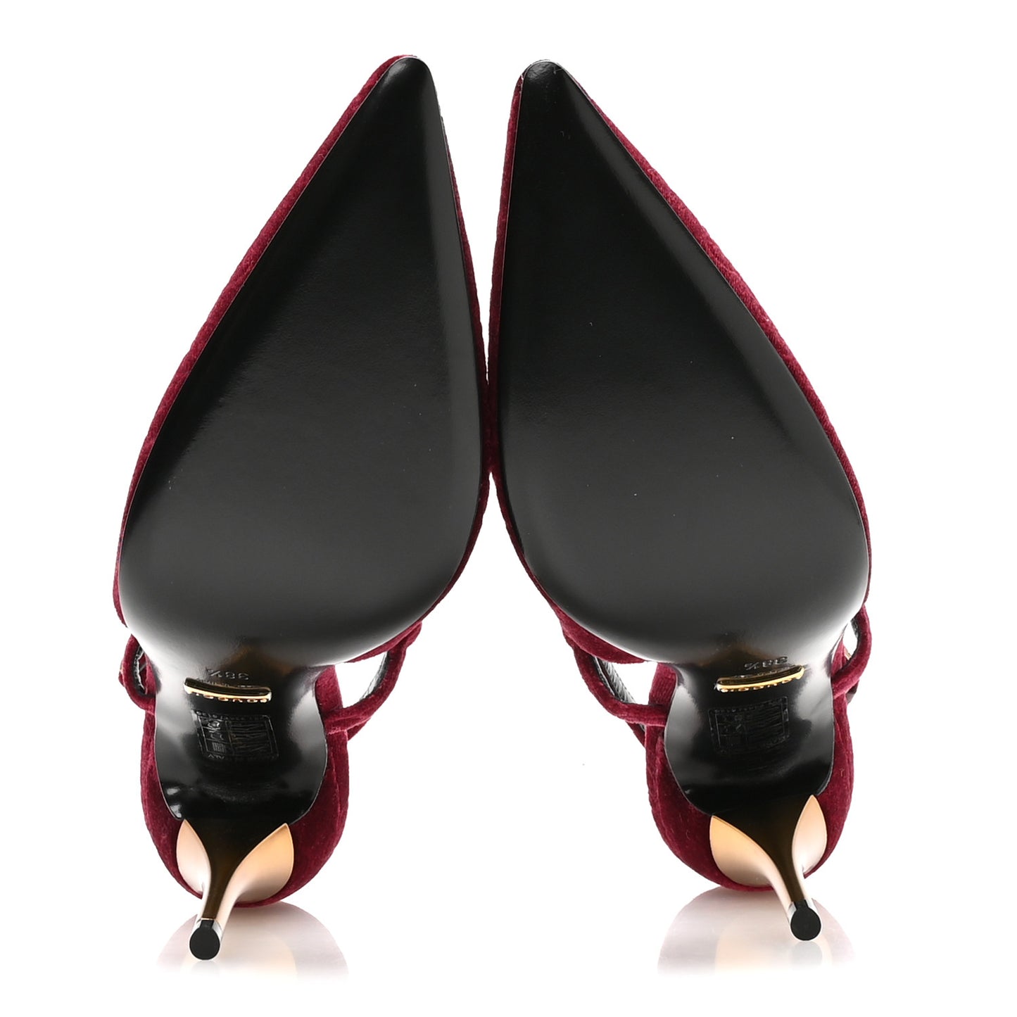 Velvet GG Monogram Slingback 115mm Pumps 38.5 Red Grape