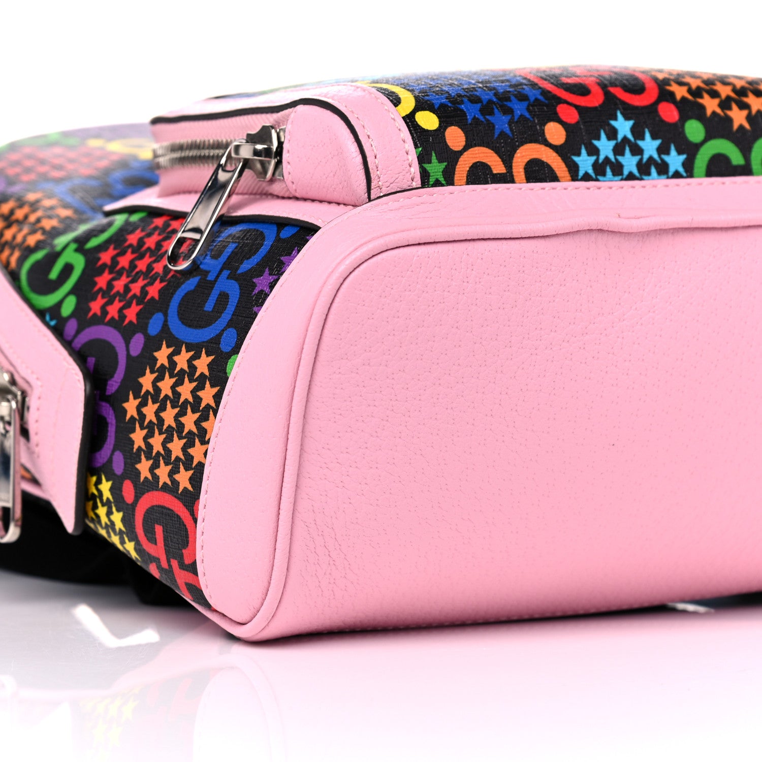 Gucci GG Supreme Monogram Psychedelic Small Day Backpack Black Multicolor Sugar Pink 9 of 10