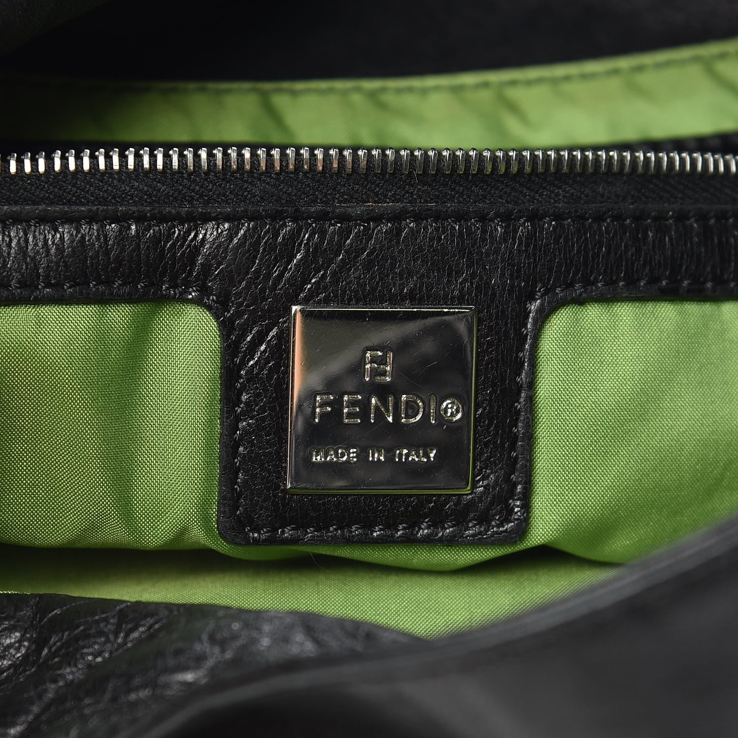 Fendi Calfskin Big Forever Mama Baguette Black 6 of 11