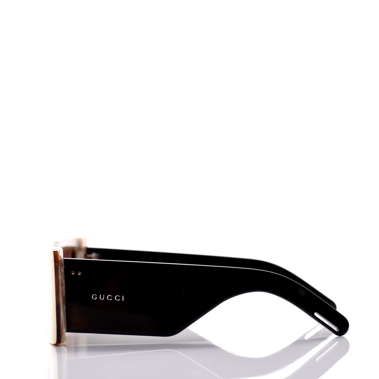 Gucci Acetate Rectangular Flap GG0543S Sunglasses White Black 3 of 9