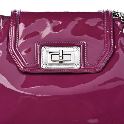 Chanel Patent Mademoiselle Lock Large Shopper Tote Purple 16 of 16