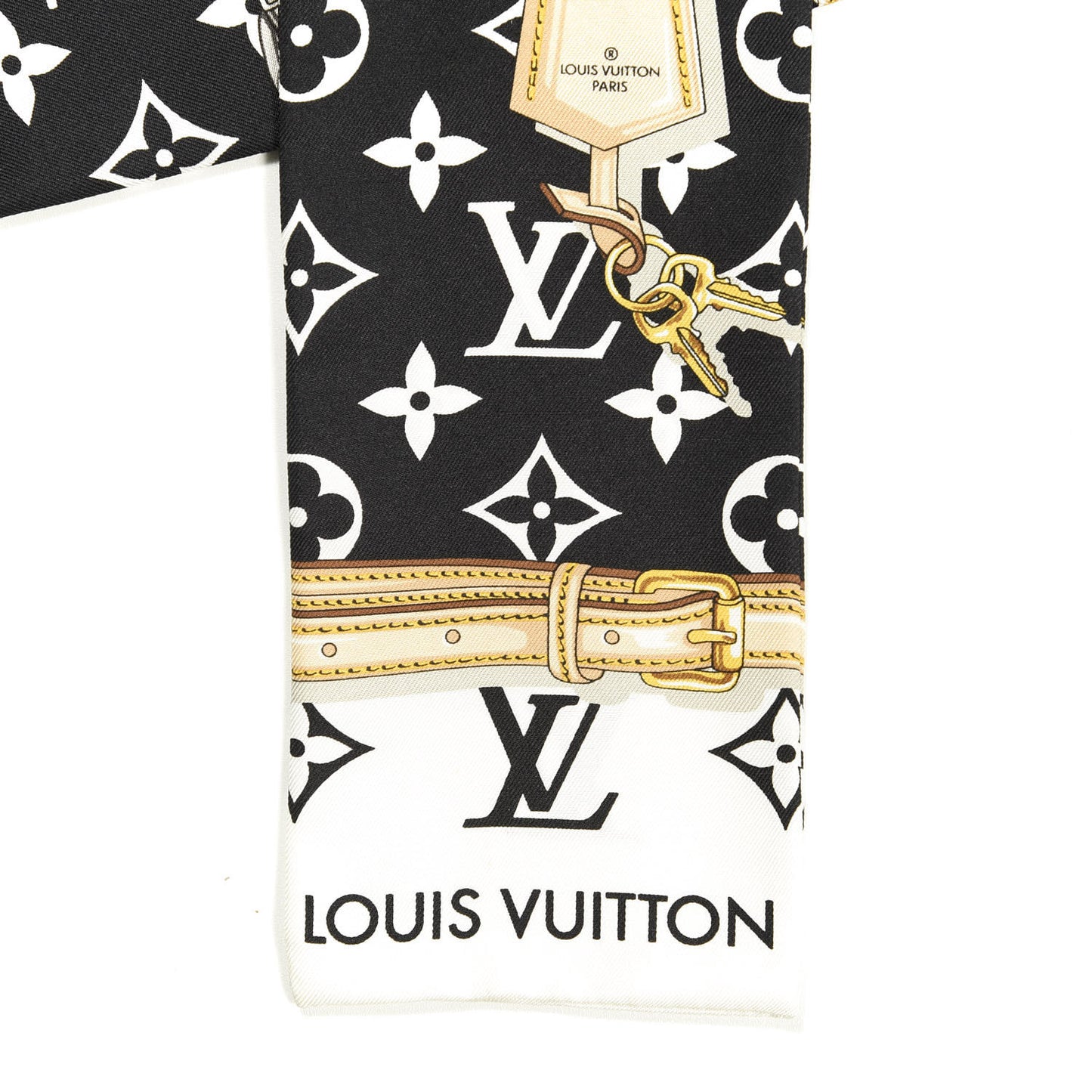 Silk Monogram Confidential Bandeau Black