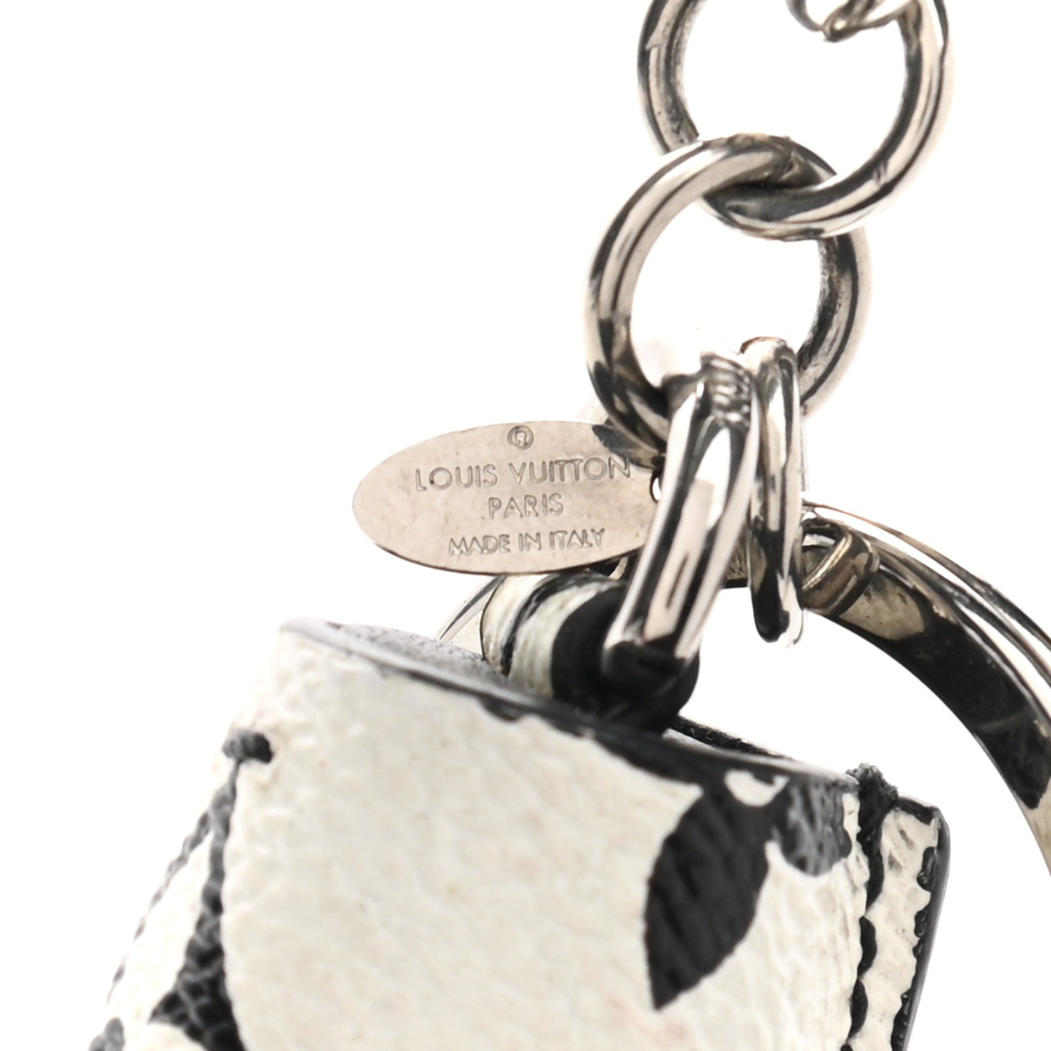 Louis Vuitton Monogram Tassel Bag Charm White 4 of 5