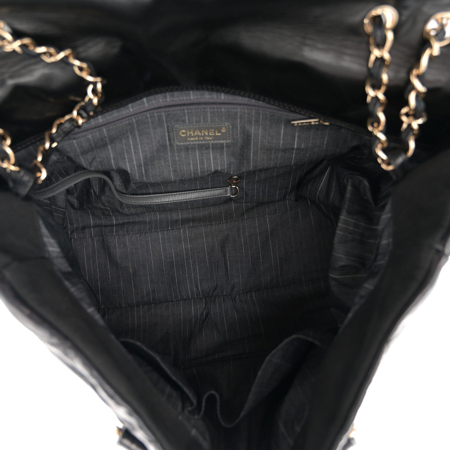 Chanel Glazed Calfskin Large Portobello Tote Black 5 of 11
