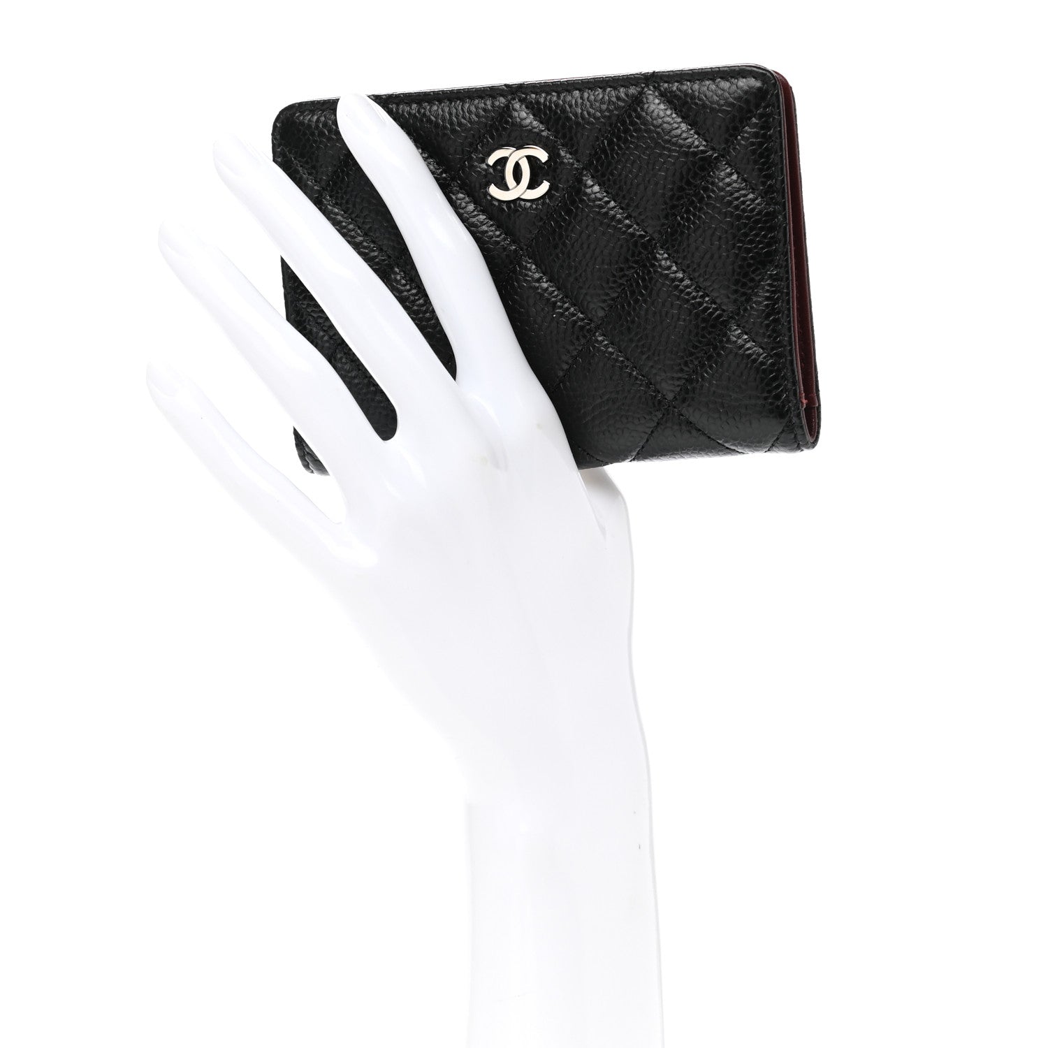 Chanel Caviar Quilted Bi-Fold Wallet Black 2 of 9