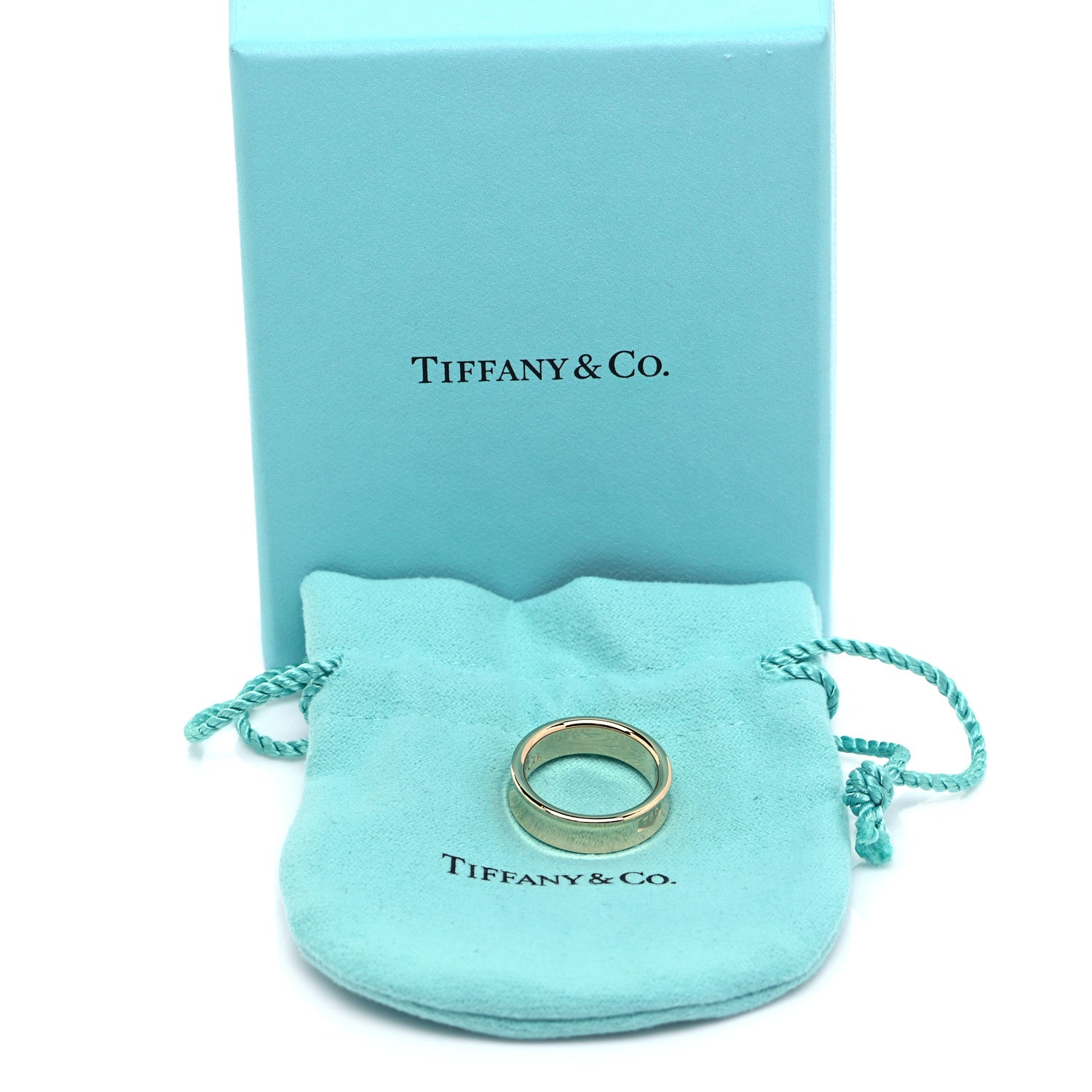 Tiffany 18K Yellow Gold 1837 Band Ring 53 6.5 5 of 5