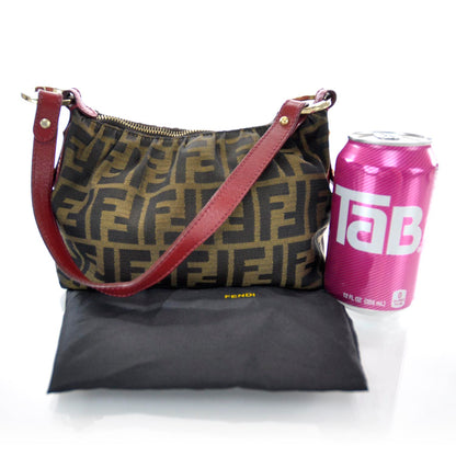Fendi Zucca Cuoio Lucido Mini Chef Hobo Tobacco Rosso Scuro 3 of 7
