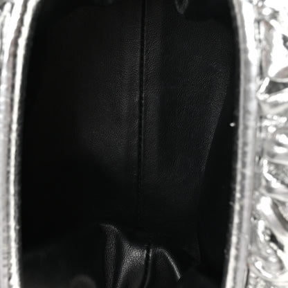 Bottega Veneta Metallic Bark Calfskin The Mini Pouch Silver 5 of 11