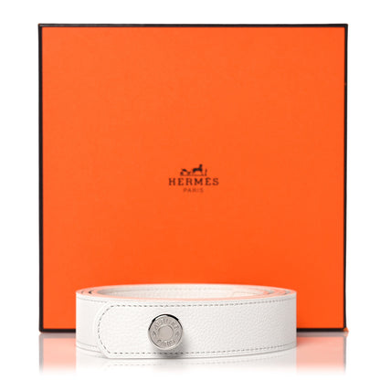 Hermes Togo Clou de Selle Belt 85 White 6 of 6