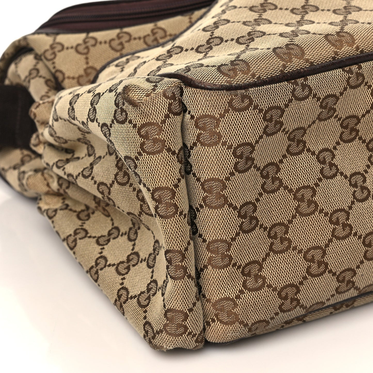 Monogram Natural Pigskin Large Diaper Bag Beige Ebony Cocoa Dark Chocolate