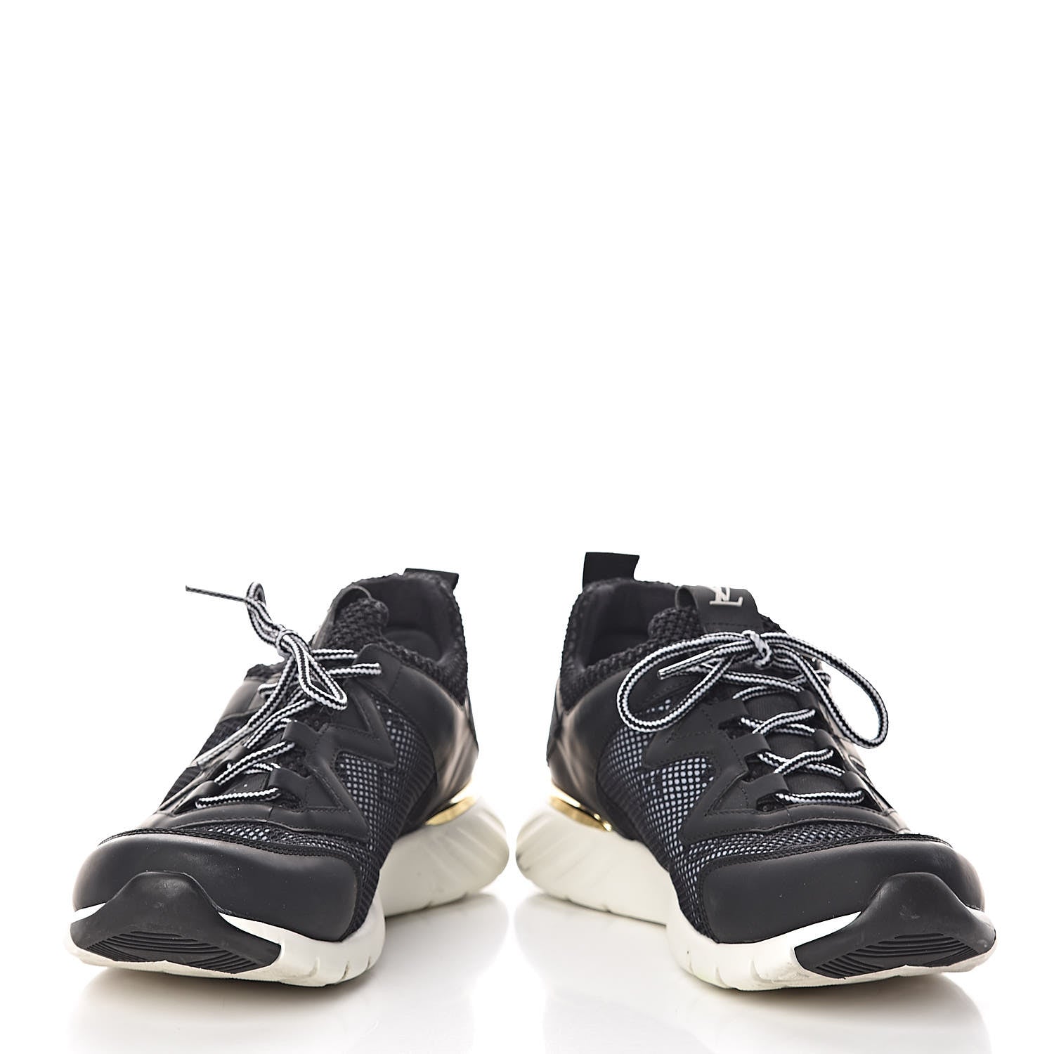 Louis Vuitton Technical Nylon Monogram Rubber Aftergame Sneakers 37.5 Black 5 of 14