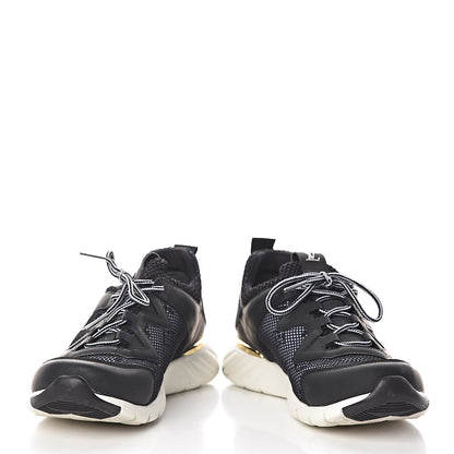 Louis Vuitton Technical Nylon Monogram Rubber Aftergame Sneakers 37.5 Black 5 of 14