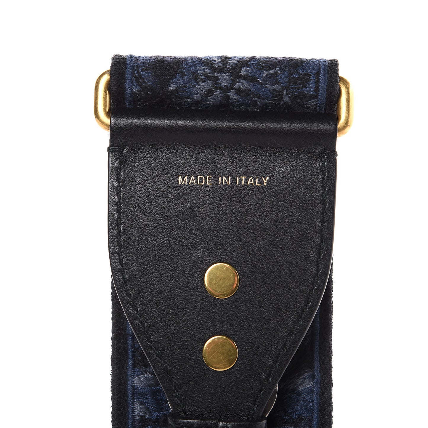 Canvas Embroidered Studded KaleiDiorscopic Adjustable Shoulder Strap Blue