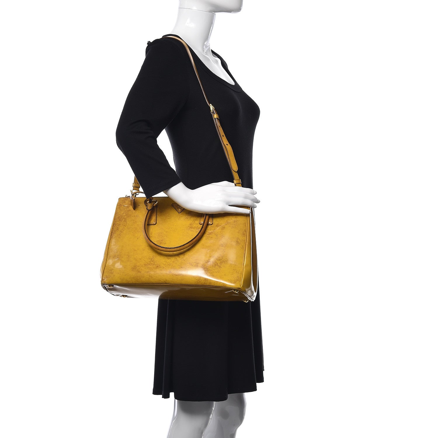Prada Spazzolato Medium Double Zip Tote Sole Fume 3 of 18
