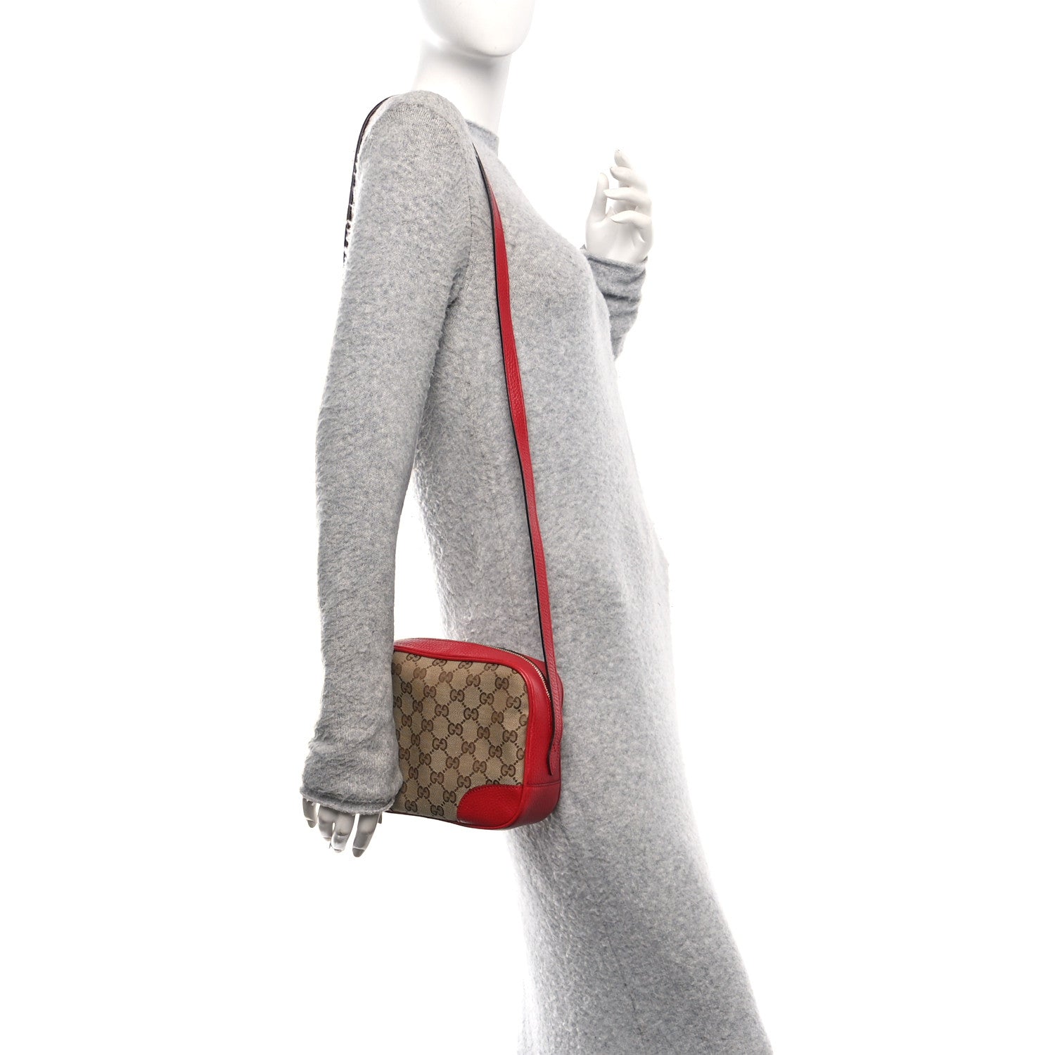 Gucci Monogram Mini Bree Messenger Bag Red 2 of 10