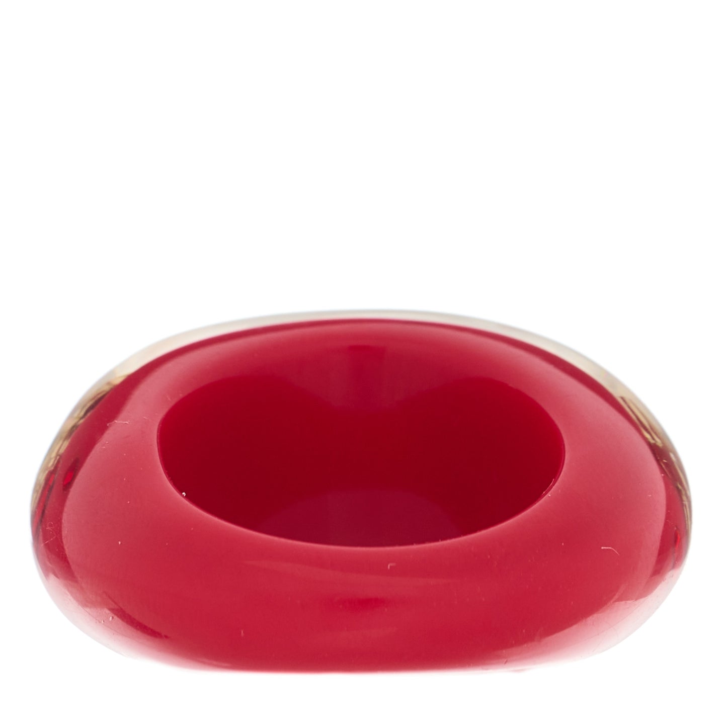 Resin Swarovski Crystal Inclusion Ring 51 5.75 Pomme D'Amour