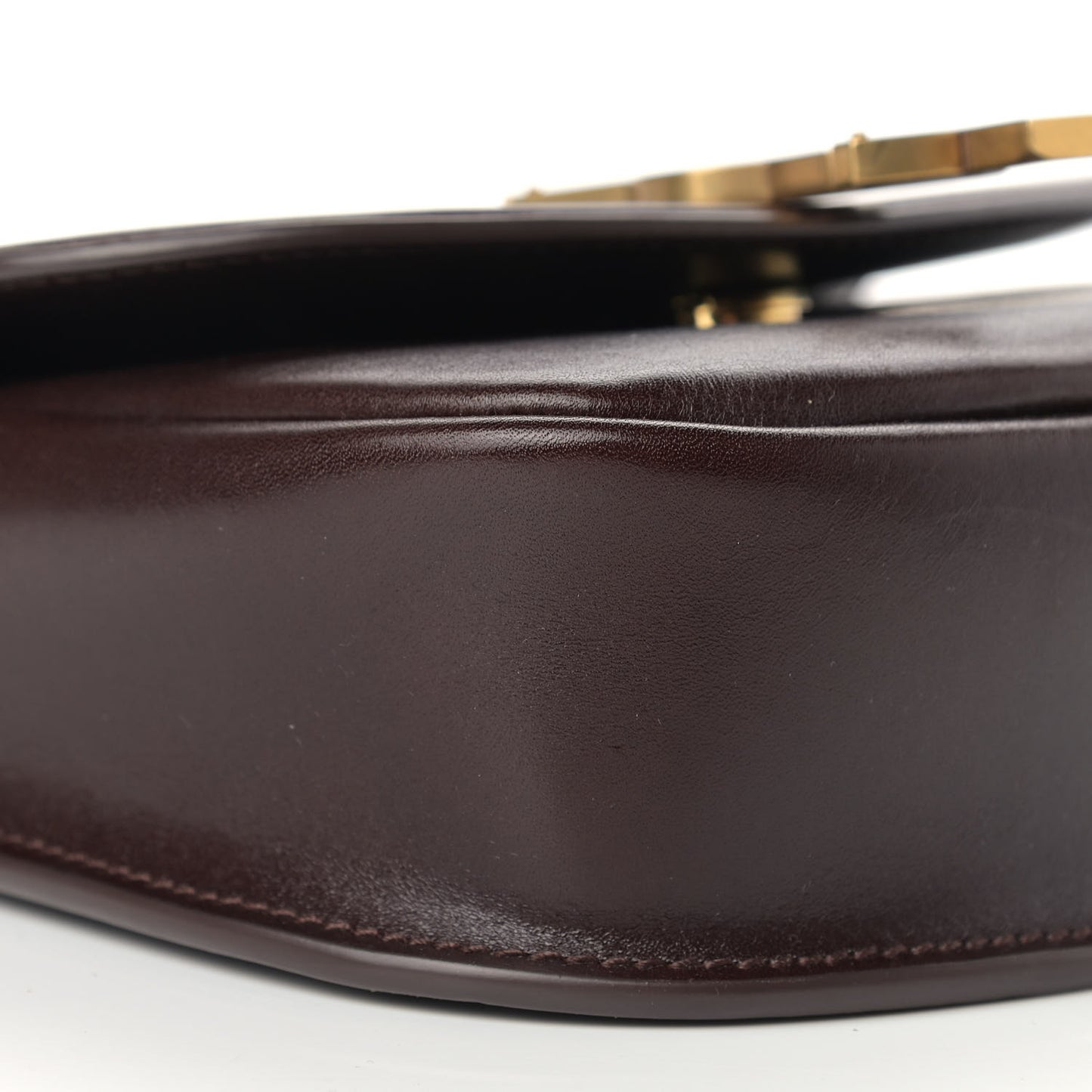 Calfskin Monogram Woven Small Kaia Satchel Burnt Brown