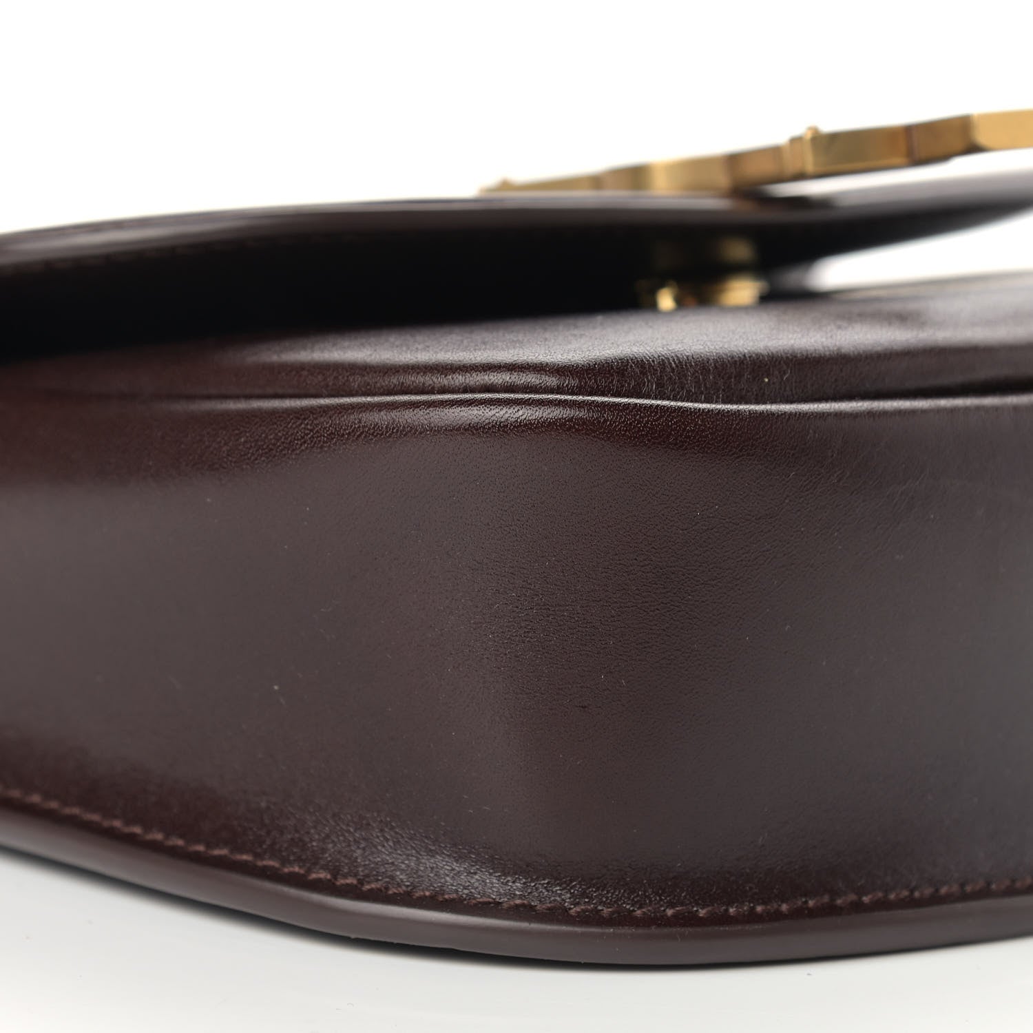 Saint Laurent Calfskin Monogram Woven Small Kaia Satchel Burnt Brown 8 of 14