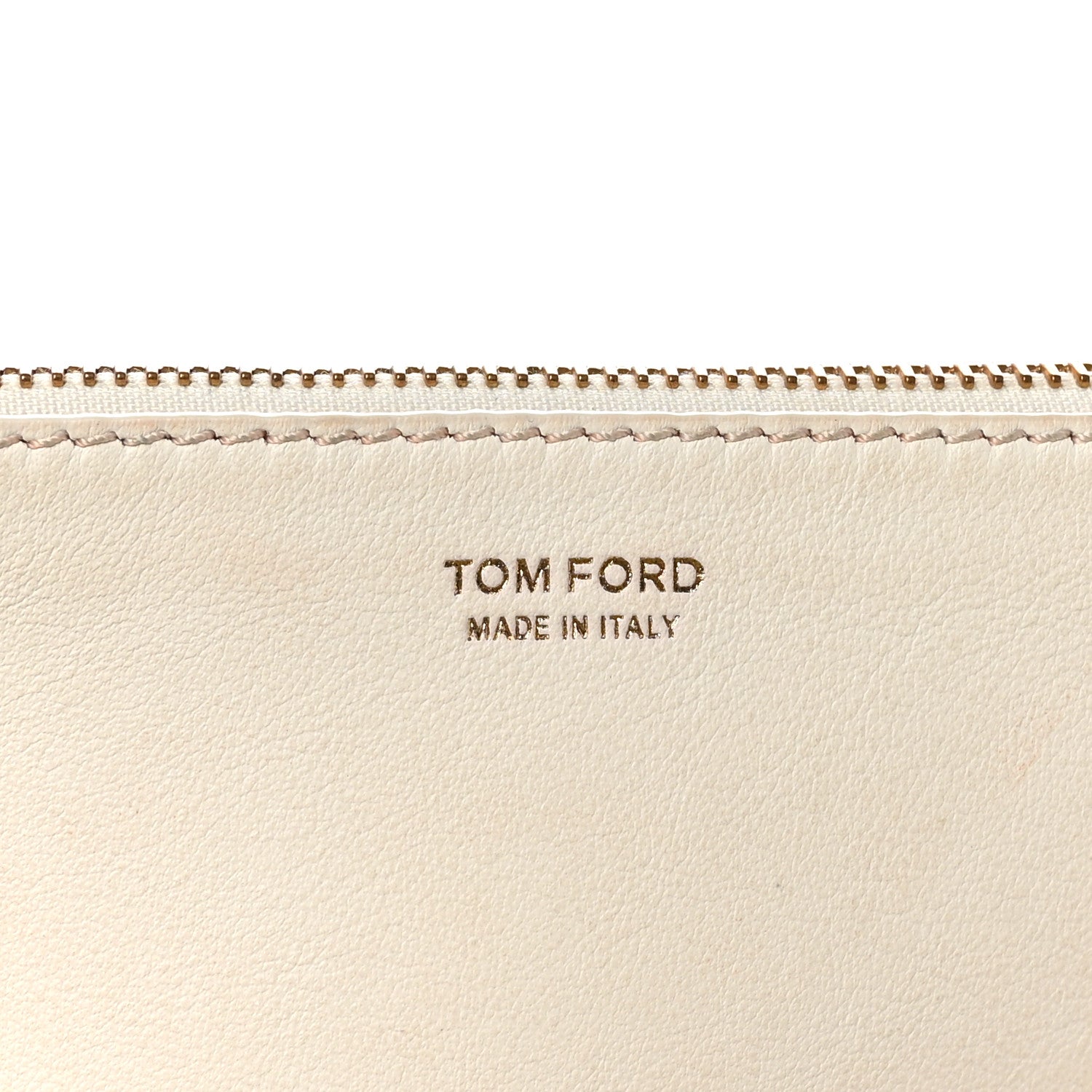 Tom Ford Calfskin Perforated Logo Tote White 7 of 11
