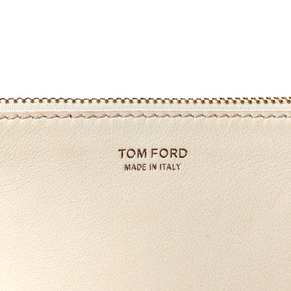 Tom Ford Calfskin Perforated Logo Tote White 7 of 11