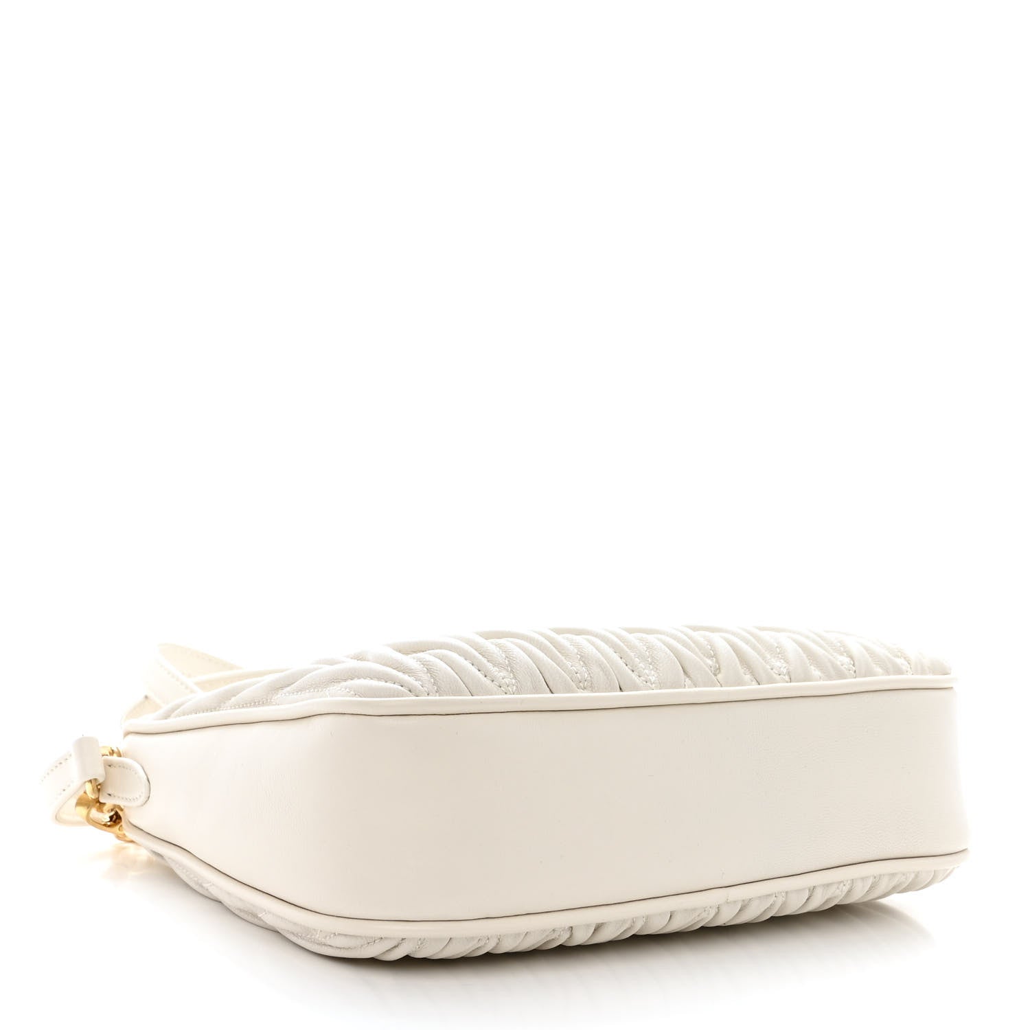 Miu Miu Nappa Matelasse Shoulder Bag White 4 of 10