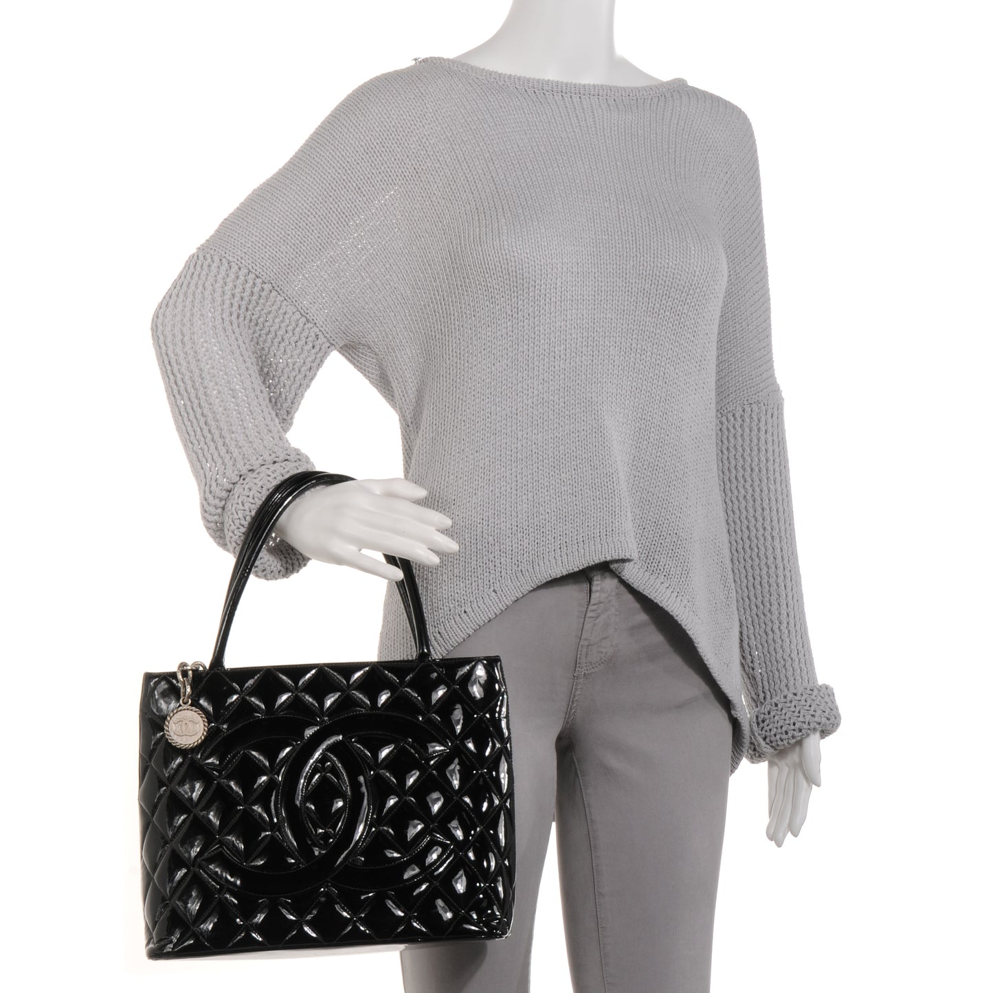 Patent Medallion Tote Black