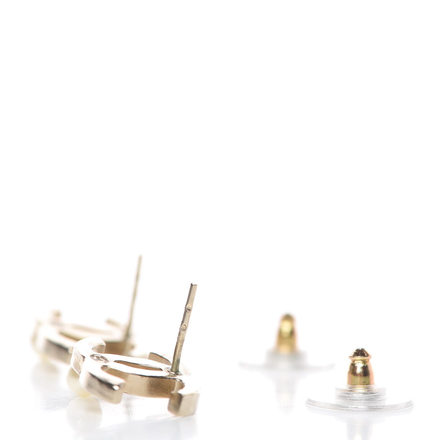 Chanel Pearl CC Earrings Gold 3 of 4
