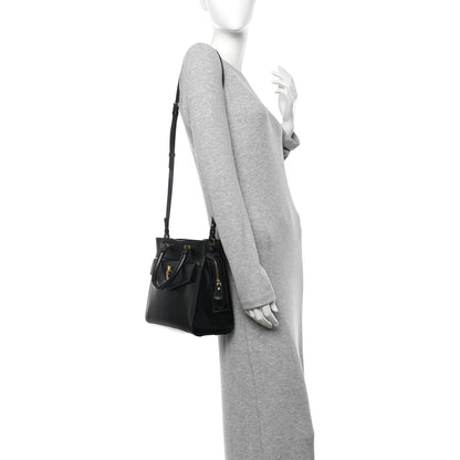Saint Laurent Shiny Calfskin Small Uptown Tote Black 2 of 10