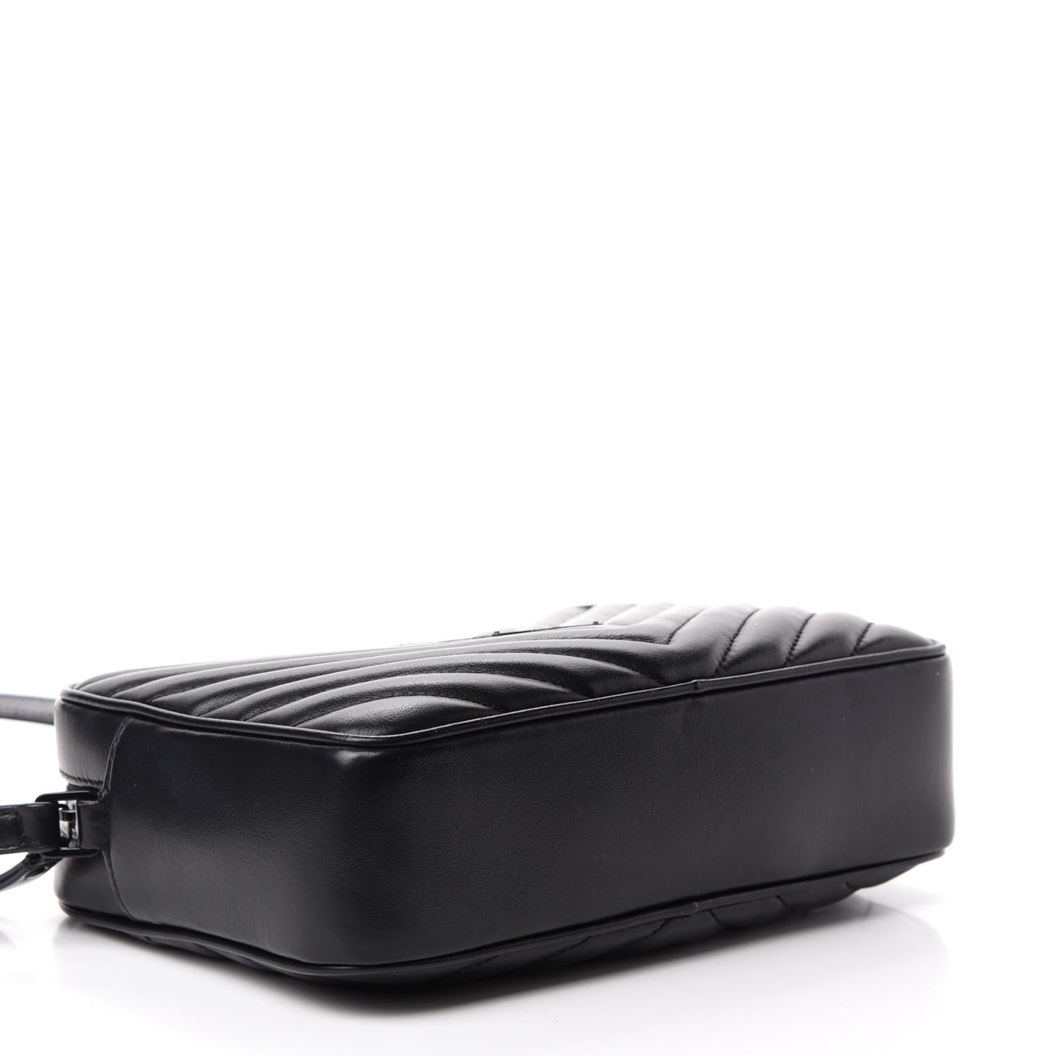Saint Laurent Calfskin Matelasse Monogram Lou Camera Bag Black 4 of 12