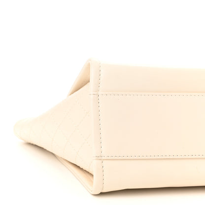 Chanel Aged Calfskin Small Charms Deauville Tote White 9 of 11