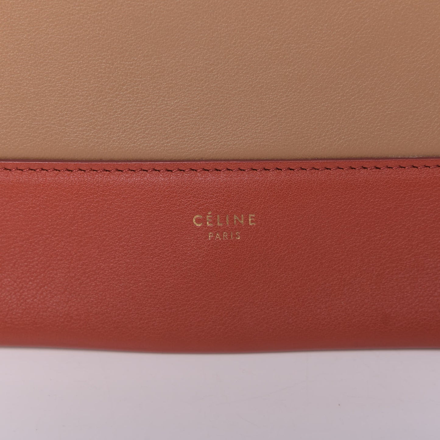 Shiny Smooth Calfskin Medium Frame Shoulder Bag Red Tan