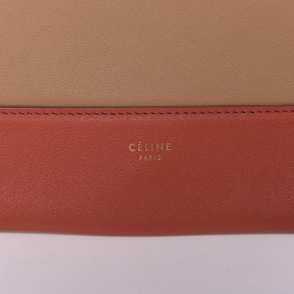 Celine Shiny Smooth Calfskin Medium Frame Shoulder Bag Red Tan 8 of 9