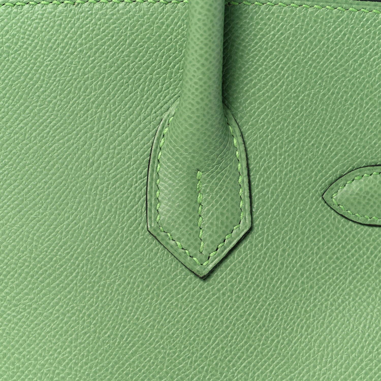 Hermes Epsom Birkin 30 Vert Criquet 11 of 35