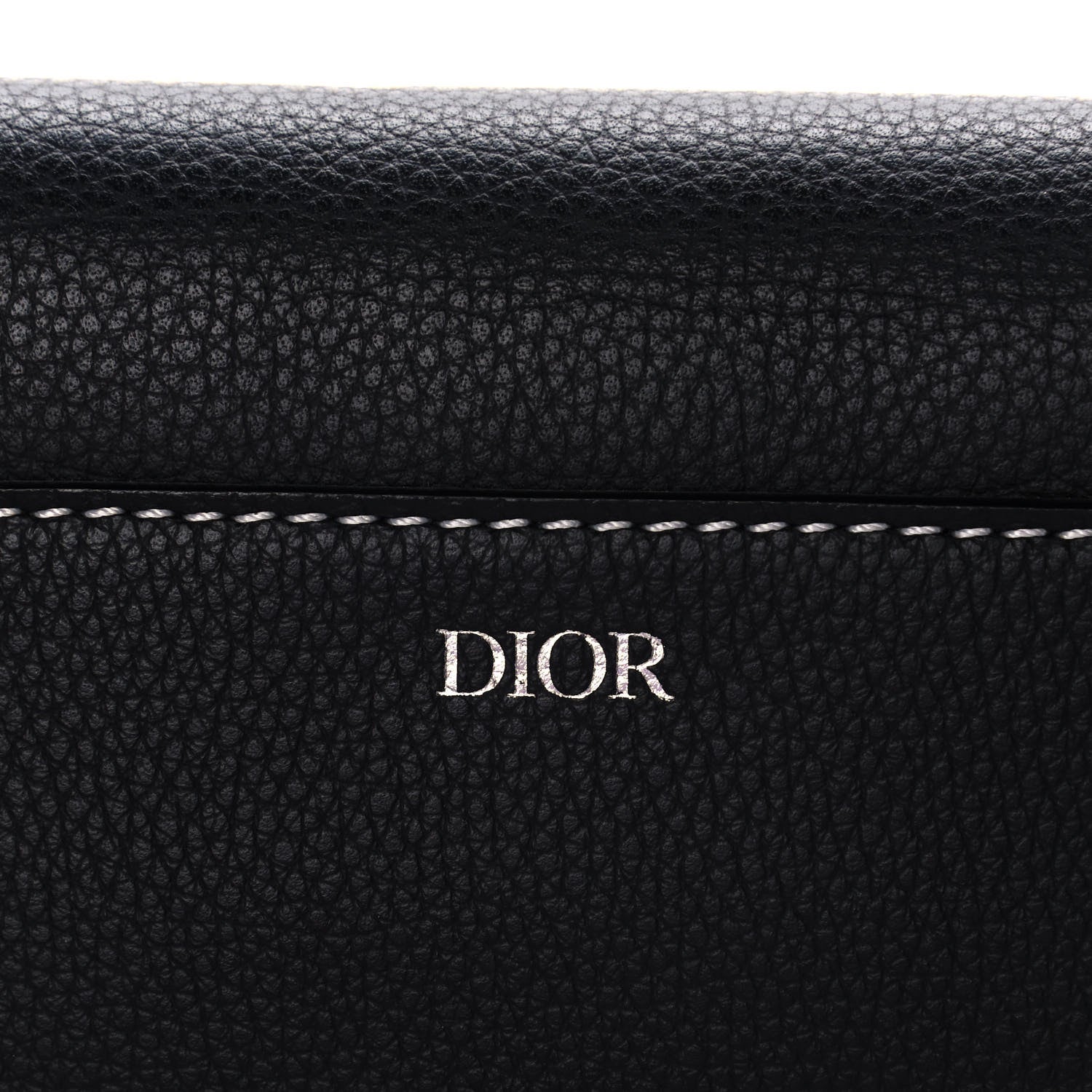 Christian Dior X KAWS Grained Calfskin Saddle Pouch Black 9 of 11