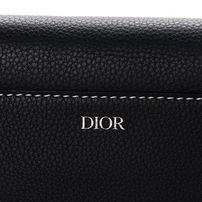 Christian Dior X KAWS Grained Calfskin Saddle Pouch Black 9 of 11