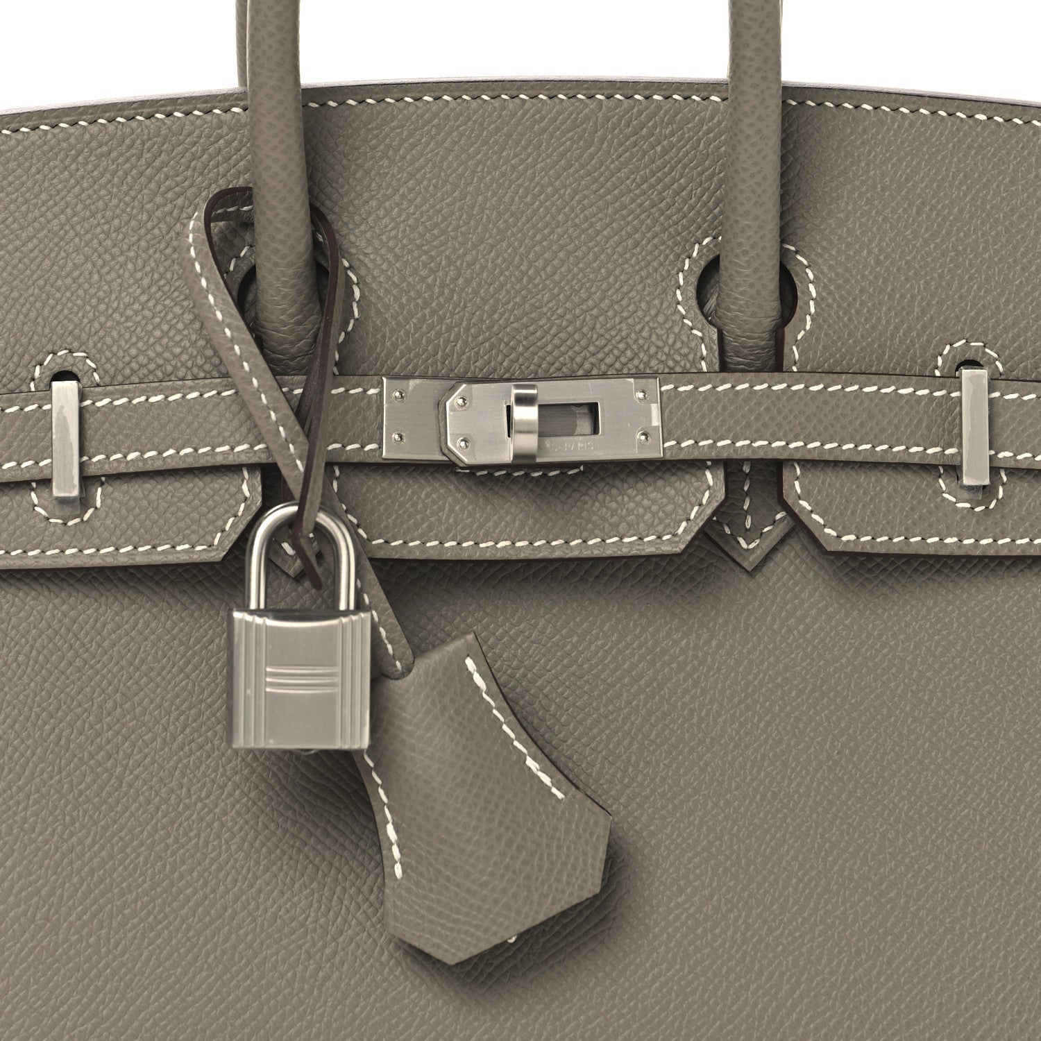 Hermes Epsom Horseshoe Birkin Sellier 25 Gris Asphalte Gris Perle 8 of 13