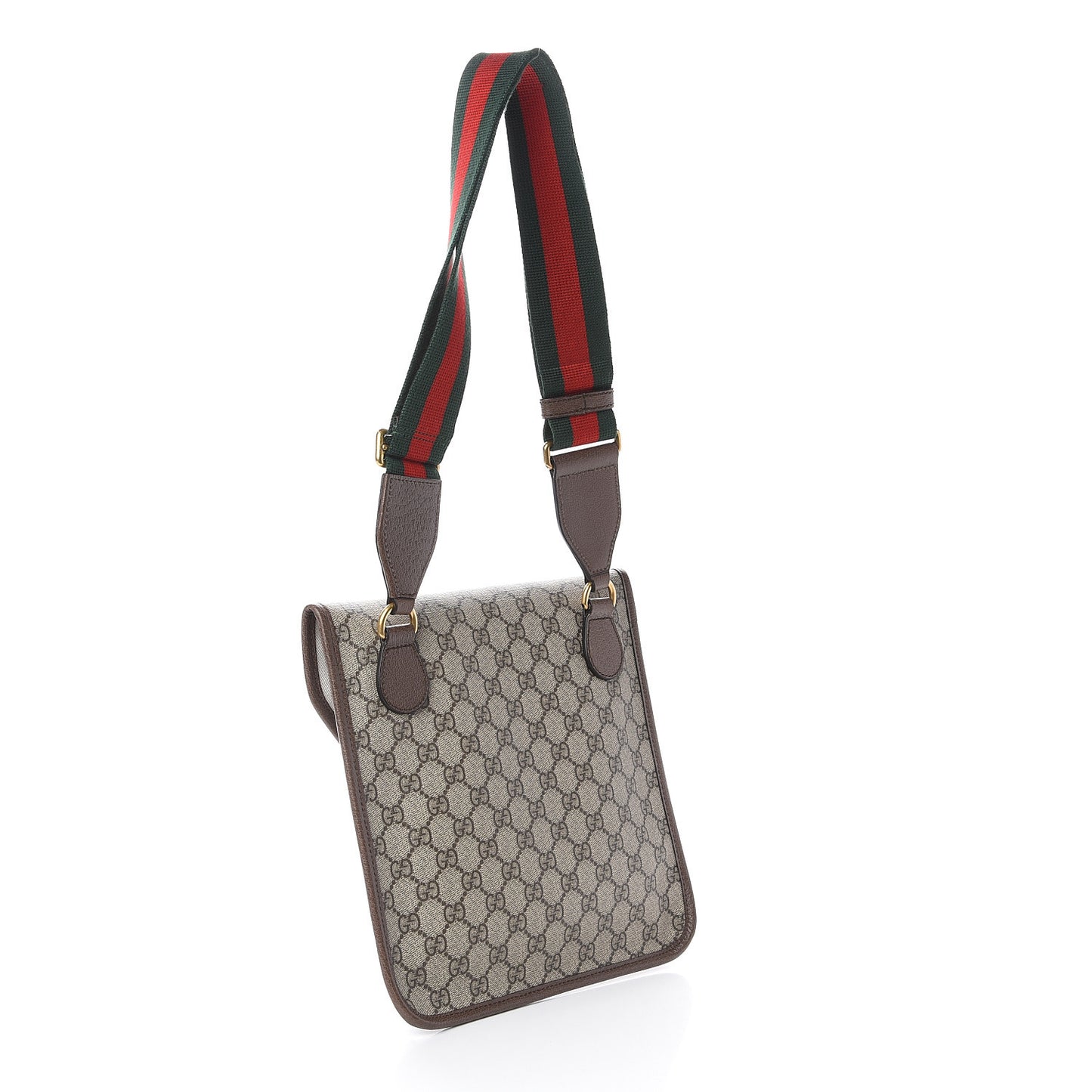 GG Supreme Monogram Web Medium Neo Vintage Flap Messenger Bag Beige New Acero