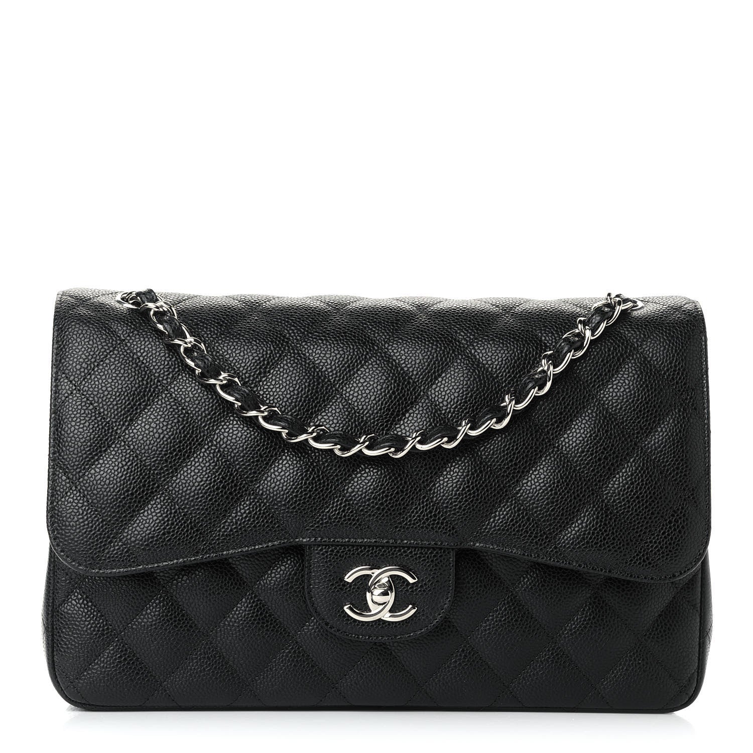 Chanel Caviar Quilted Jumbo Double Flap Black 1 of 9