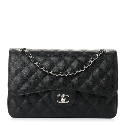 Chanel Caviar Quilted Jumbo Double Flap Black 1 of 9