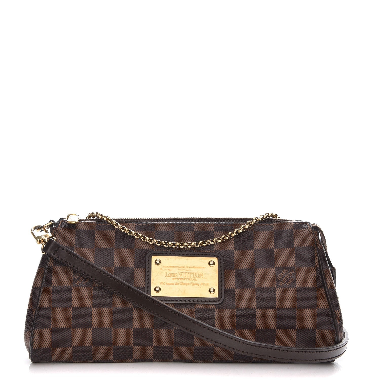 Louis Vuitton Damier Ebene Eva Clutch 1 of 8