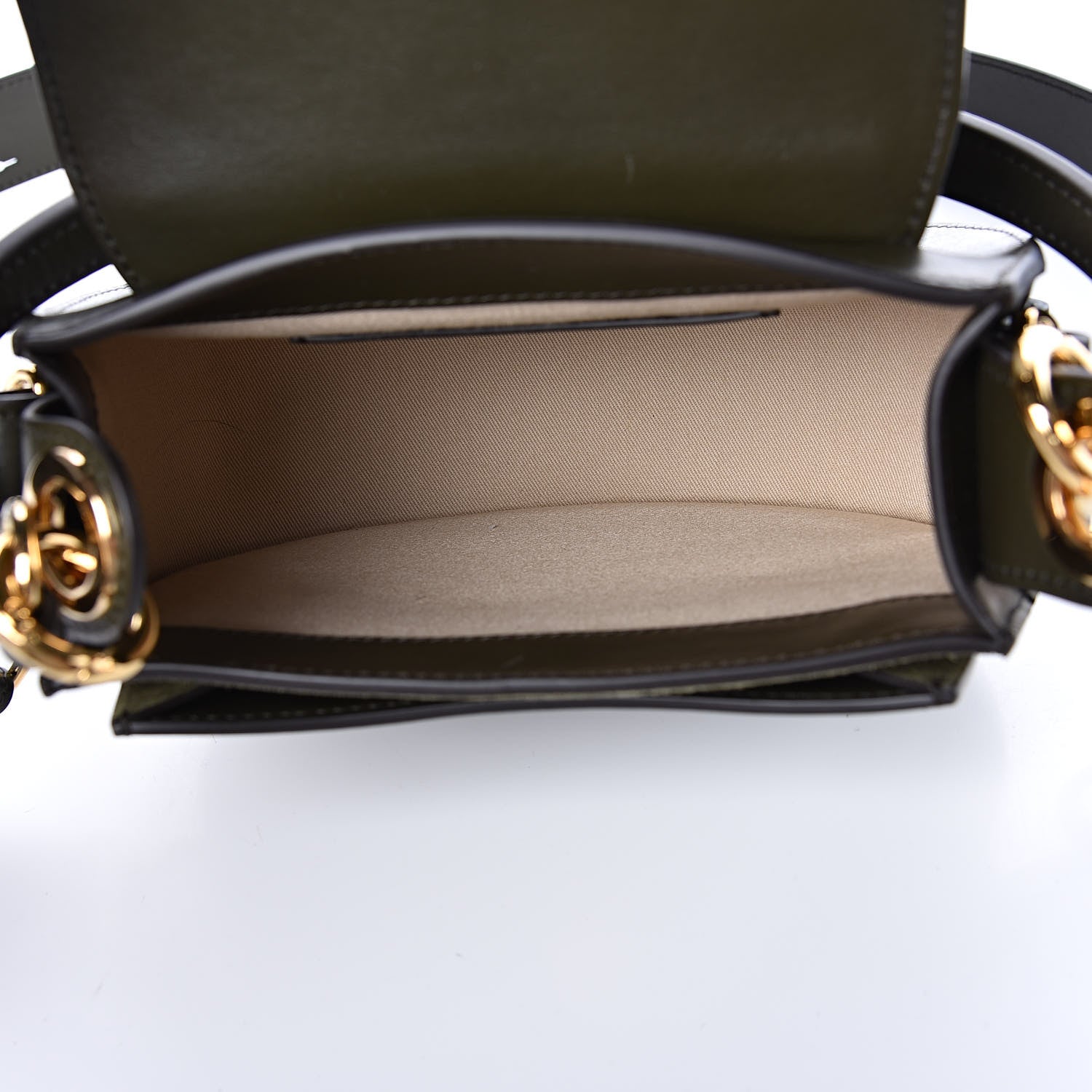 Chloe Calfskin Suede Small Tess Bag Deep Forest 5 of 9