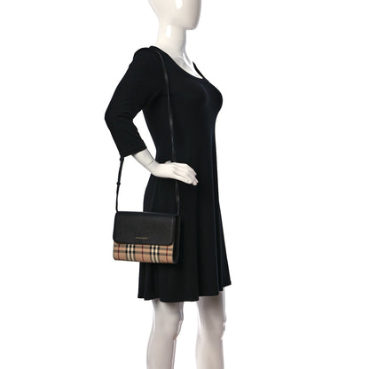 Burberry Haymarket Check Small Loxley Crossbody Black 2 of 9