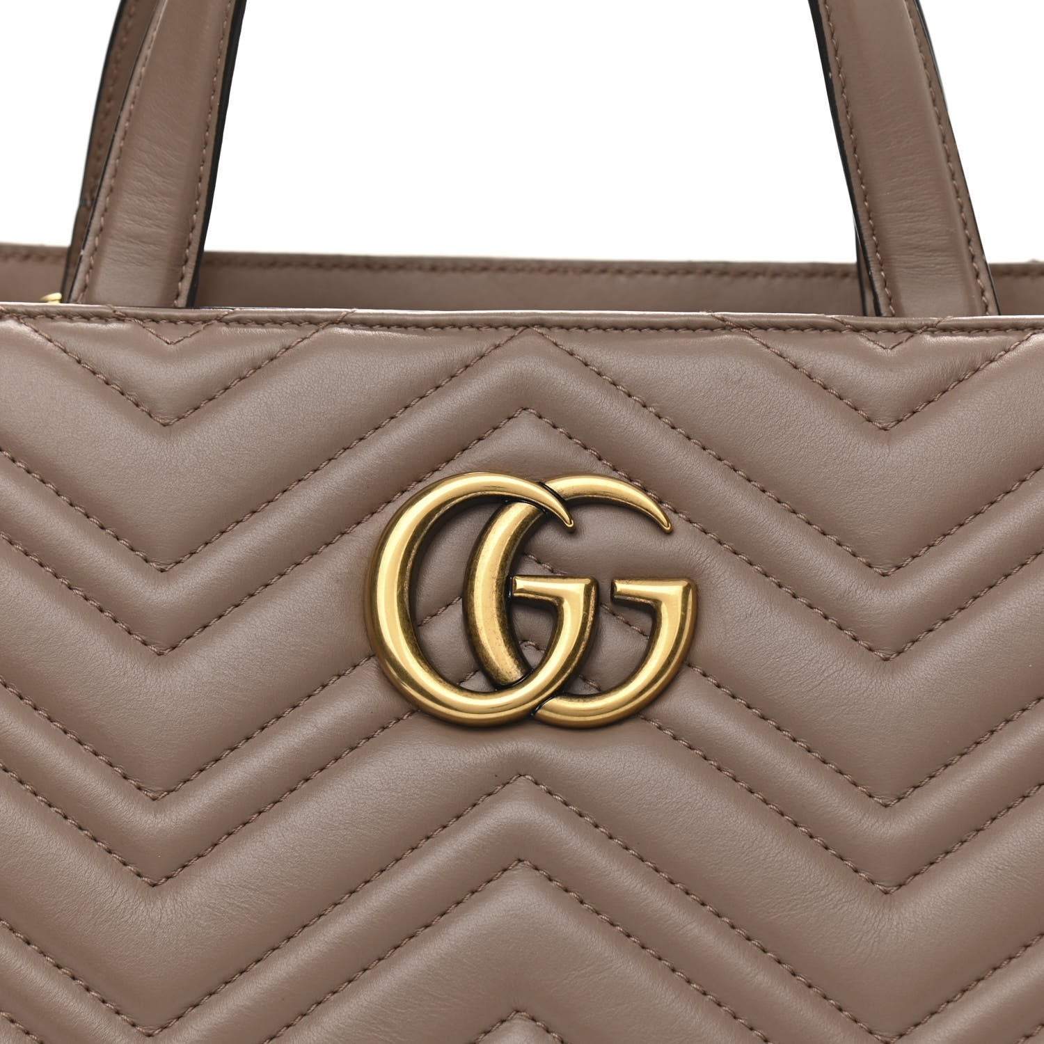 Gucci Calfskin Matelasse Medium GG Marmont Tote Porcelain Rose 8 of 12