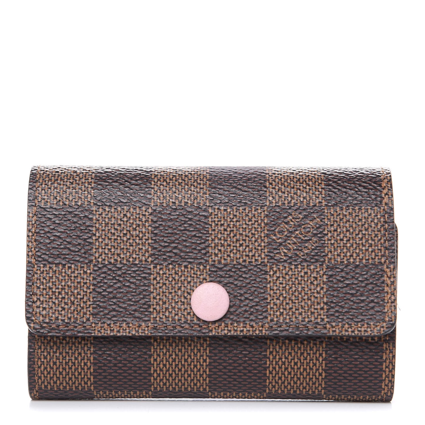 Damier Ebene Multicles 6 Key Holder Rose Ballerine