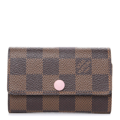 Louis Vuitton Damier Ebene Multicles 6 Key Holder Rose Ballerine 1 of 8