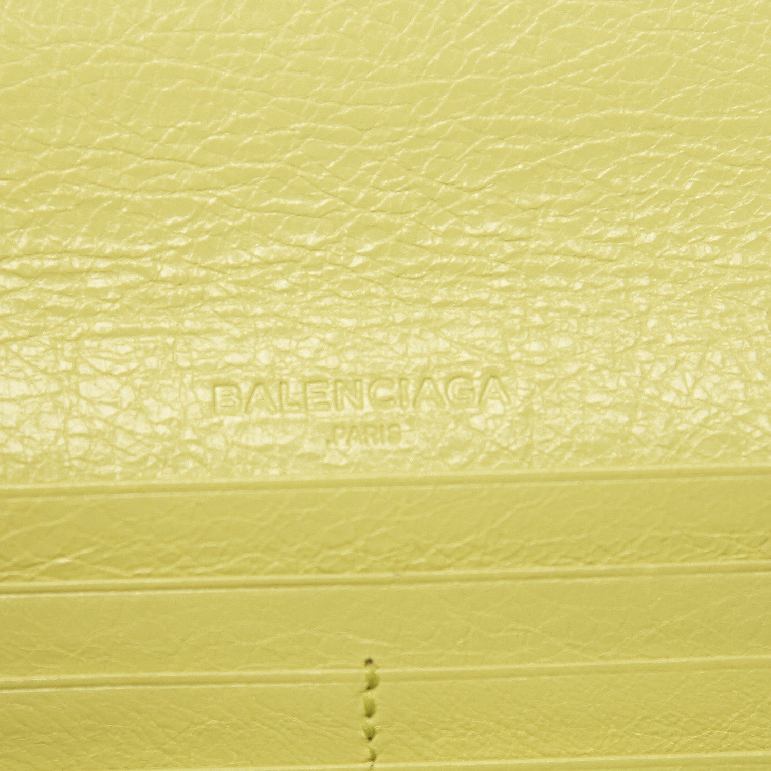 Balenciaga Agneau Classic Hardware Money Wallet Jaune Citronnade 6 of 15