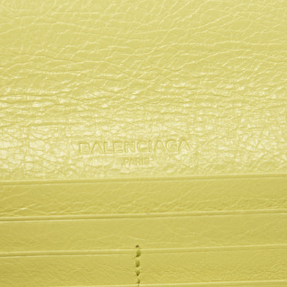 Balenciaga Agneau Classic Hardware Money Wallet Jaune Citronnade 6 of 15